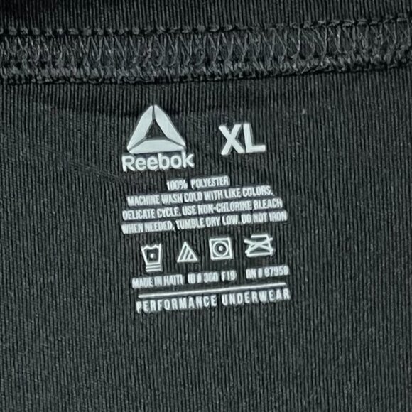 NWT Reebok Men’s Black Long Sleeve Performance Shirt XL — Athletic Training Top - Picture 6 of 7